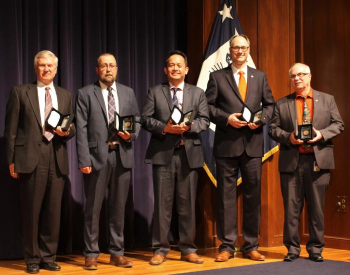 2016 Bronze Award Recipients for Enterprise Security Operations Center:  Rod Turk, Bill Rogers, Mike Maraya, 20.	Robert Hembrook, Roger Clark